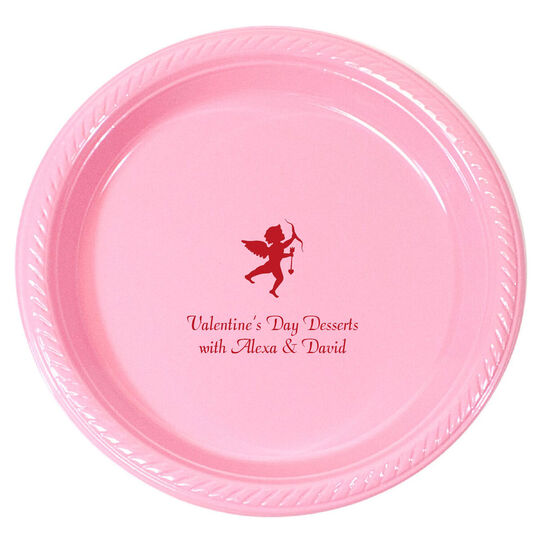 Personalized Cupid Plastic Plates